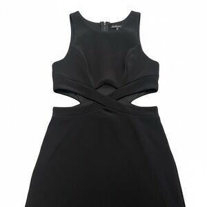 Elegant Black Cut-Out Dress